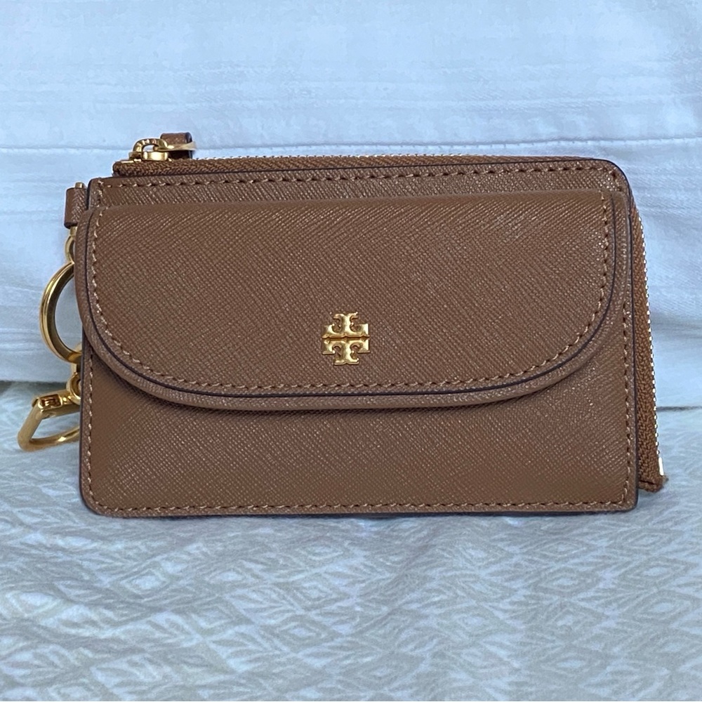 NWT Tory Burch Emerson Zip Card Case Moose
